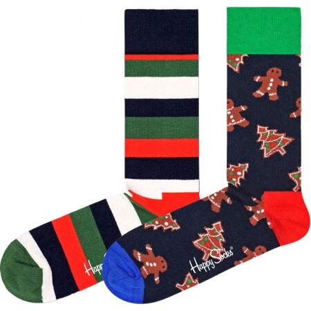 HAPPY SOCKS GINGERBREAD COOKIES GIFT SET 2P - Klasické ponožky
