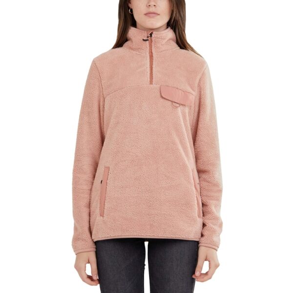 FUNDANGO VINONA FLEECE PULLOVER Női pulóver, rózsaszín, méret XL