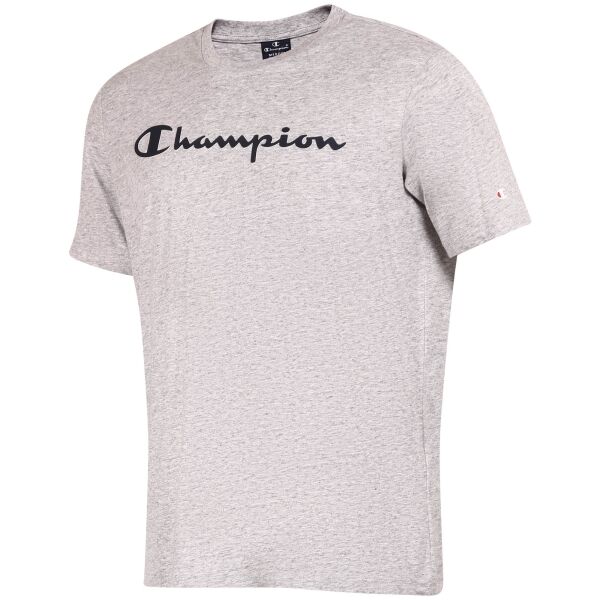 Champion CREWNECK LOGO T-SHIRT Herrenshirt, Grau, Größe M