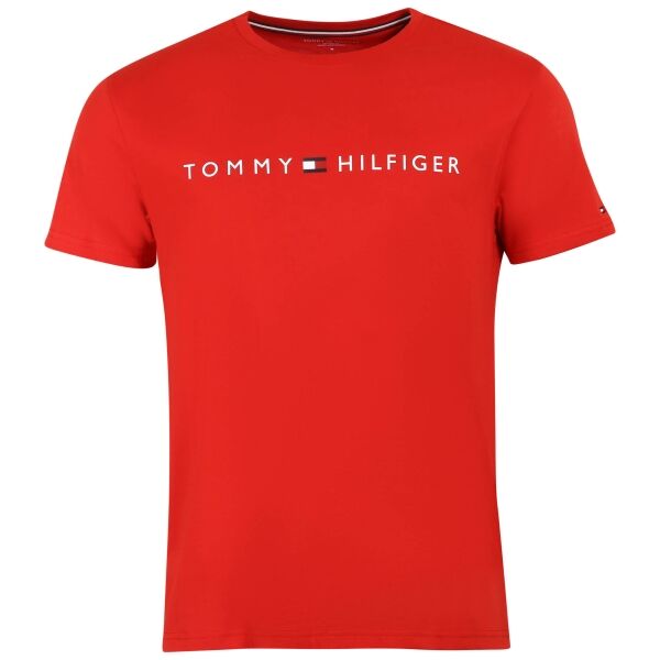 Tommy Hilfiger CN SS TEE LOGO Férfi póló, piros, méret M