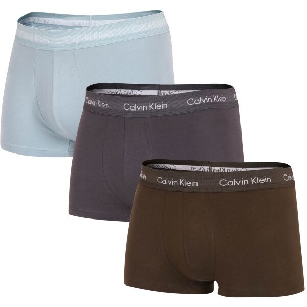 Calvin Klein 3 PACK LO RISE TRUNK Мъжки боксерки, светлосиньо, размер