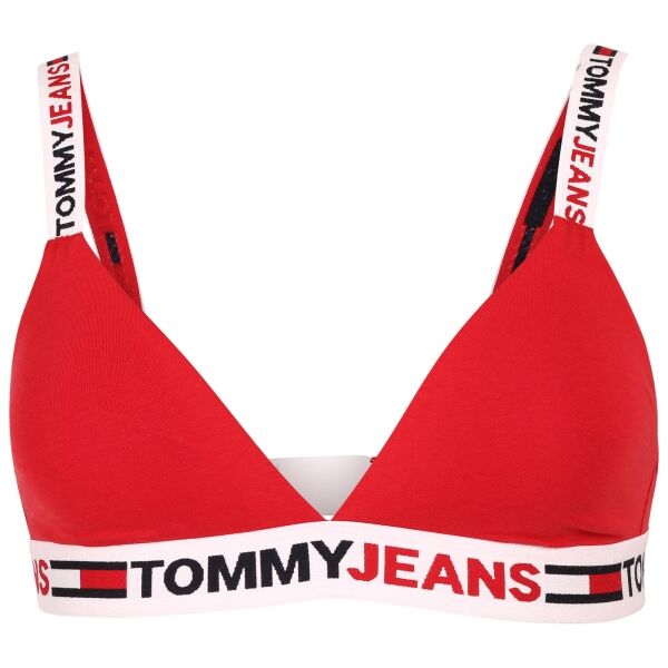 Tommy Hilfiger TOMMY JEANS ID-UNLINED TRIANGLE Дамско спортно бюстие, червено, размер