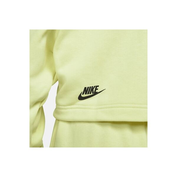 Nike NSW FLC PO HOODIE CROP DNC Damen Sweatshirt, Hellgrün, Größe M