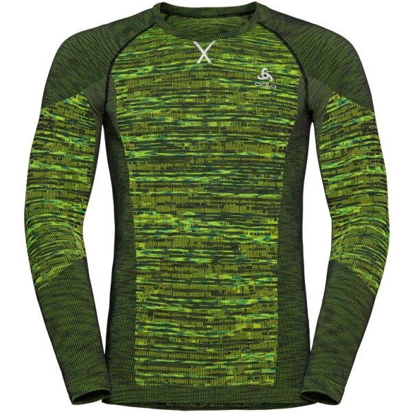 Odlo BL TOP CREW NECK L/S BLACKCOMB ECO Функционална блуза, зелено, veľkosť XL