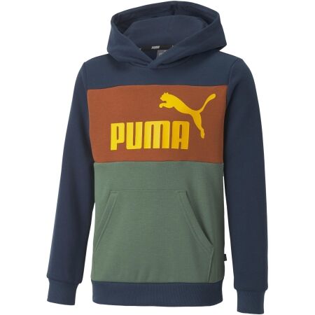 Puma ESS+COLORBLOCK HOODIE FL B - Detská mikina