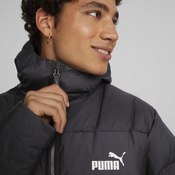 Puma LONG HOODED DOWN COAT Pánsky Kabát, čierna, Veľkosť L