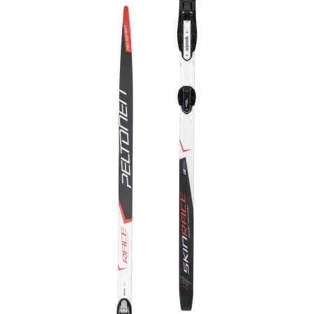 Peltonen SET SKINRACE CL STIFF+CLASIC AUTO - Classic style Nordic skis with skins