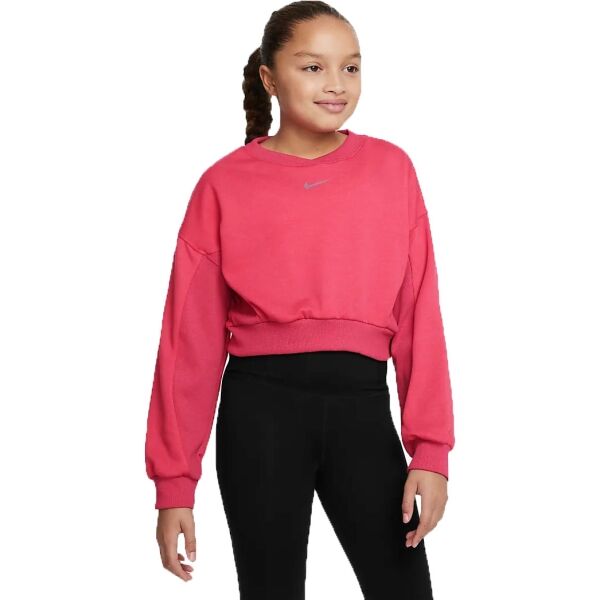 Nike YOGA DF FLC PO Sweatshirt Für Mädchen, Rosa, Größe XL