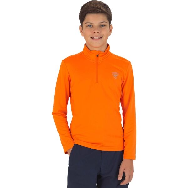 Rossignol 1/2 ZIP WARM STRETCH Юношески пуловер, оранжево, размер