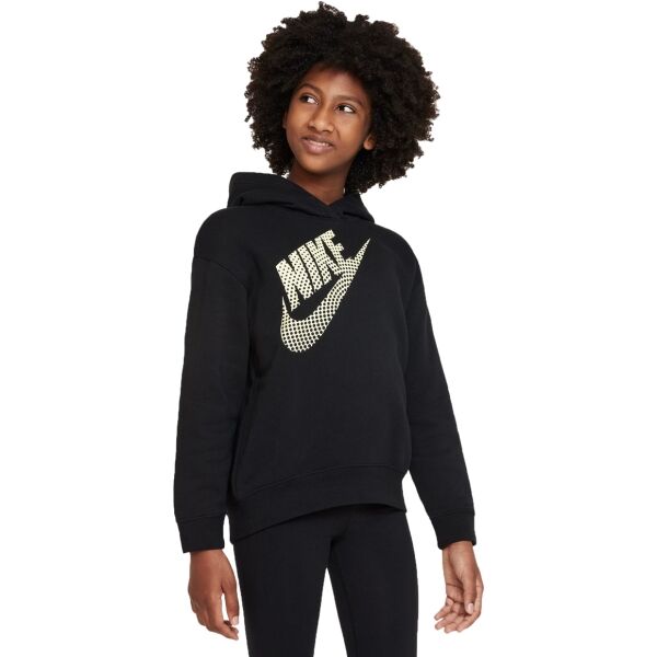 Nike NSW OS PO Lány pulóver, fekete, méret XL
