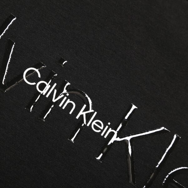 Calvin Klein EMBOSSED ICON LOUNGE-S/S NIGHSHIRT Kleid, Schwarz, Größe XS