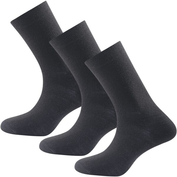 Devold DAILY MERINO MEDIUM SOCK 3PK Gyerek zokni, fekete, méret 41-46