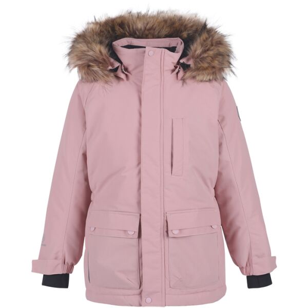 COLOR KIDS PARKA W.FAKE FUR Gyerek kabát, rózsaszín, méret 128