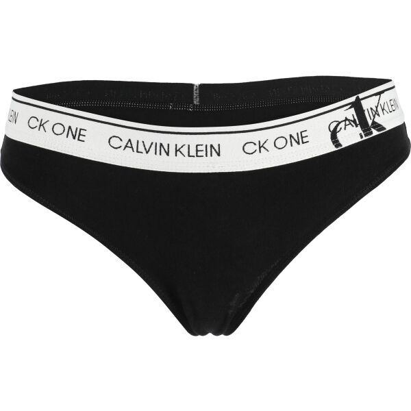 Calvin Klein FADED GLORY-THONG Дамски бикини, тип прашка, черно, размер