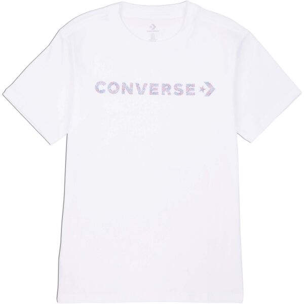 Converse WORDMARK SS TEE Damenshirt, Weiß, Größe XS