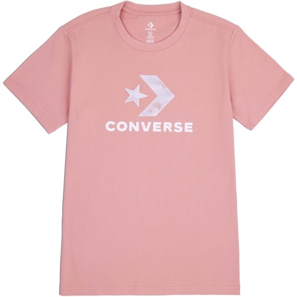 Converse SEASONAL STAR CHEVRON SS TEE Női póló, rózsaszín, méret S