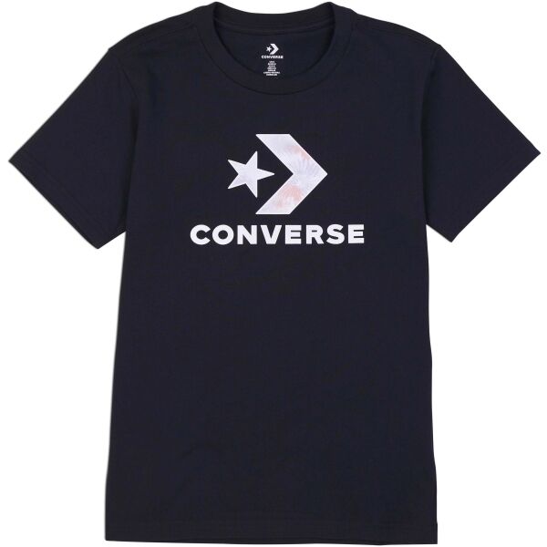 Converse SEASONAL STAR CHEVRON SS TEE Női póló, fekete, méret M