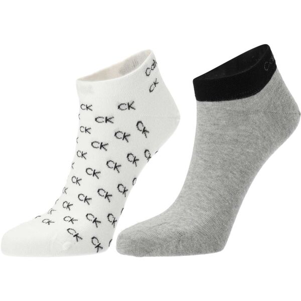 Calvin Klein SNEAKER 2P Мъжки чорапи, сиво, размер