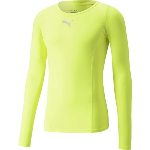 Puma LIGA BASELAYER TEE LS Herren Funktionsshirt, Reflektierendes Neon, Größe S