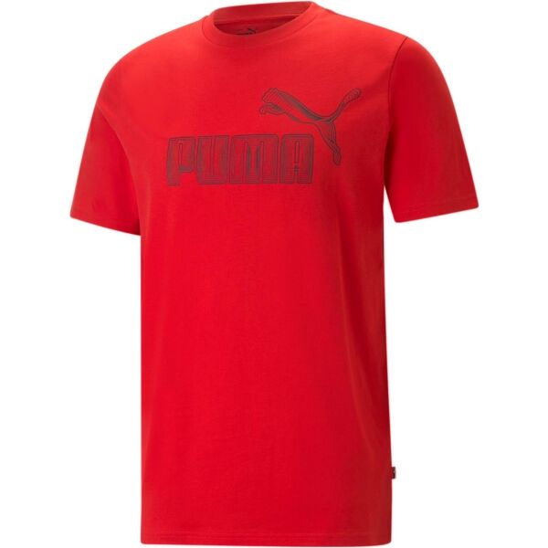 Puma POWER LOGO TEE Férfi póló, piros, méret S