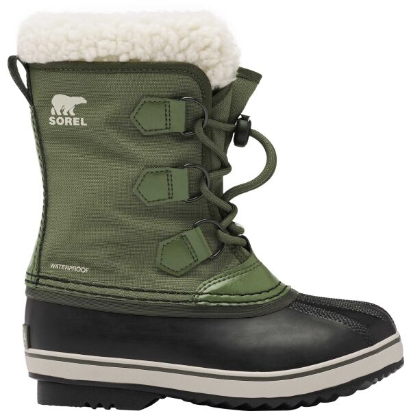 Sorel YOUTH PAC NYLON WP Детски зимни обувки, тъмнозелено, размер 36