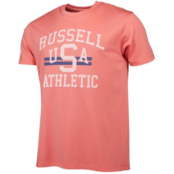 Russell Athletic T-SHIRT M Herrenshirt, Lachsfarben, Größe XL