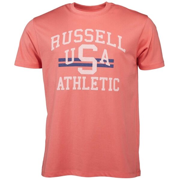Russell Athletic T-SHIRT M Férfi póló, lazac, méret L