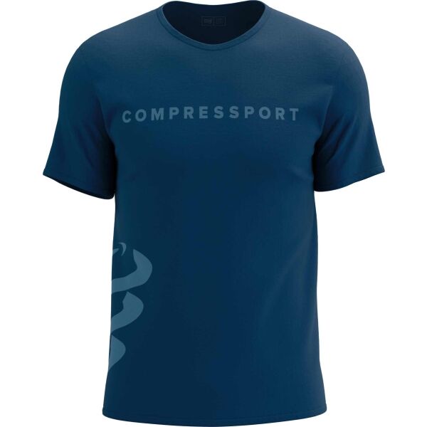 Compressport LOGO SS TSHIRT Férfi póló edzéshez, kék, méret M