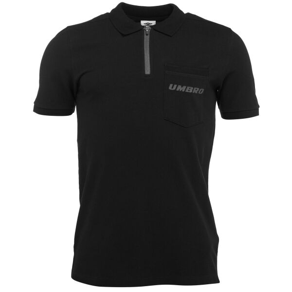 Umbro ZIP POLO Мъжка тениска с якичка, черно, размер