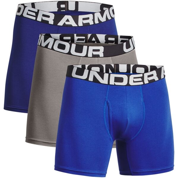 Under Armour UA CHARGED COTTON 6IN 3 PACK Pánske boxerky, modrá, veľkosť