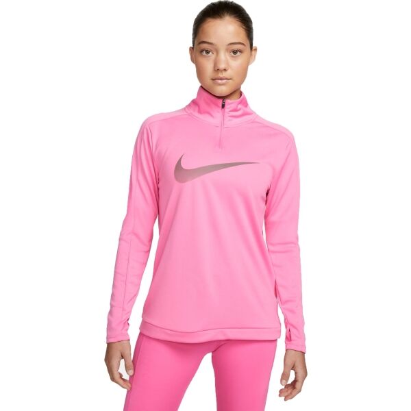 Nike NK DF SWOOSH HBR HZ Női pulóver, rózsaszín, méret XS