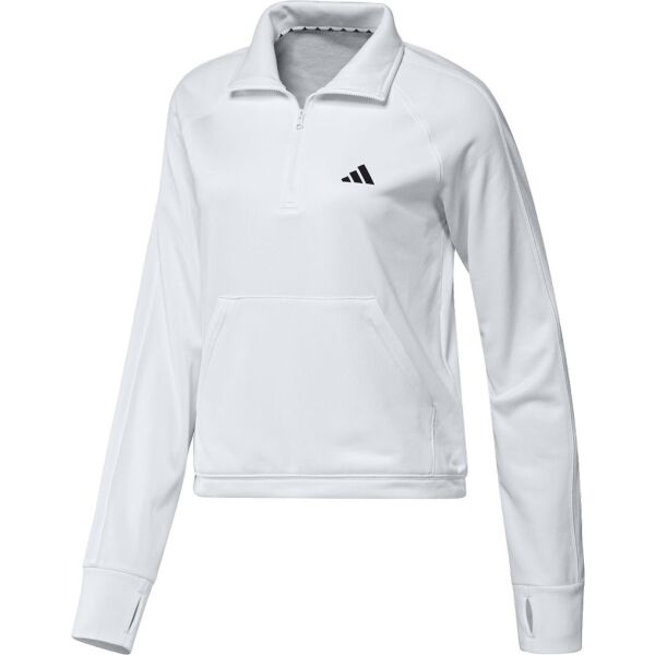 Adidas GG 1/4 ZIP Damen Sweatshirt, Weiß, Größe M