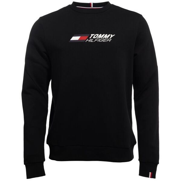 Tommy Hilfiger ESSENTIAL CREW Férfi pulóver, fekete, méret S