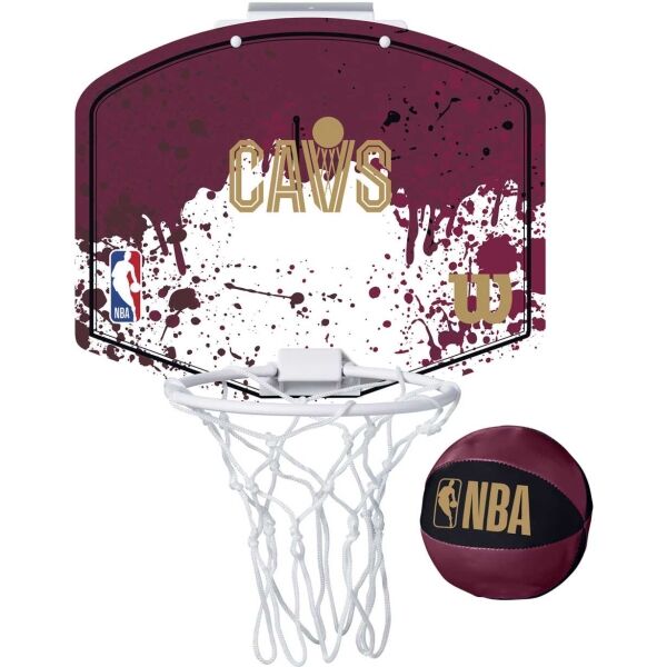 Wilson NBA TEAM MINI HOOP CLE CAVS Мини баскетболен кош, винен, veľkosť os