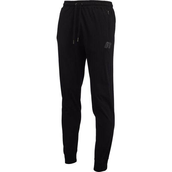 Russell Athletic TRACKSUIT ZIP Мъжки спортни панталони, черно, размер