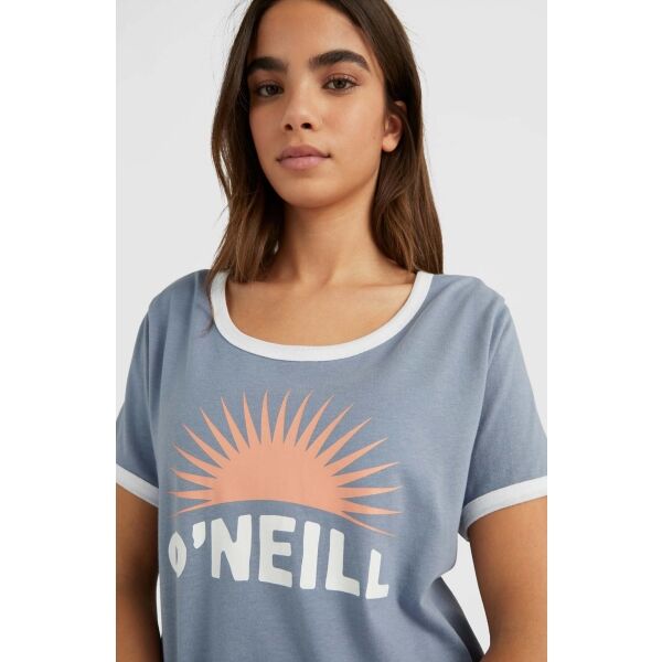 O'Neill MARRI RINGER T-SHIRT Дамска тениска, лилаво, Veľkosť XL