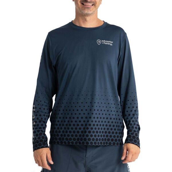 ADVENTER & FISHING UV T-SHIRT ORIGINAL ADVENTER Мъжка функционална UV тениска, тъмносин, veľkosť XL