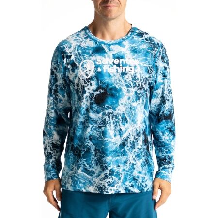 ADVENTER & FISHING UV T-SHIRT STORMY SEA - Pánske funkčné UV tričko