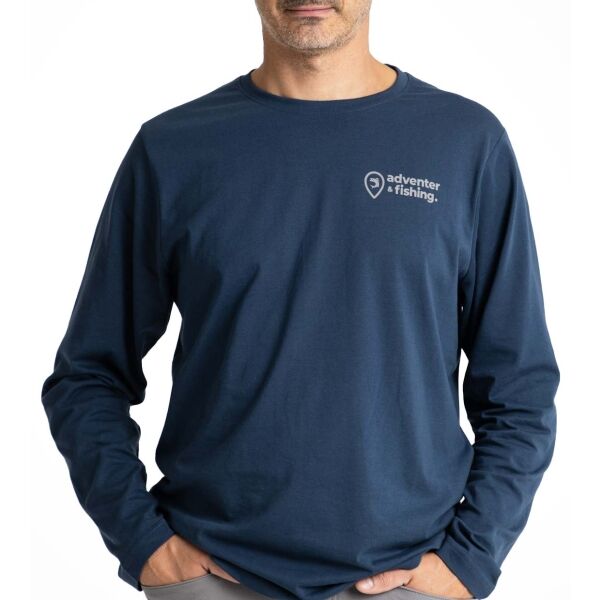 ADVENTER & FISHING COTTON SHIRT ORIGINAL ADVENTER Мъжка тениска, тъмносин, veľkosť S
