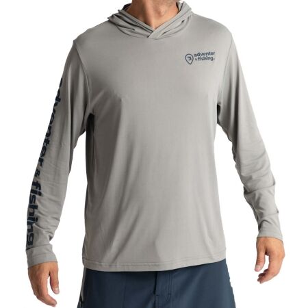 ADVENTER & FISHING UV HOODIE LIMESTONE - Pánske funkčné hooded UV tričko
