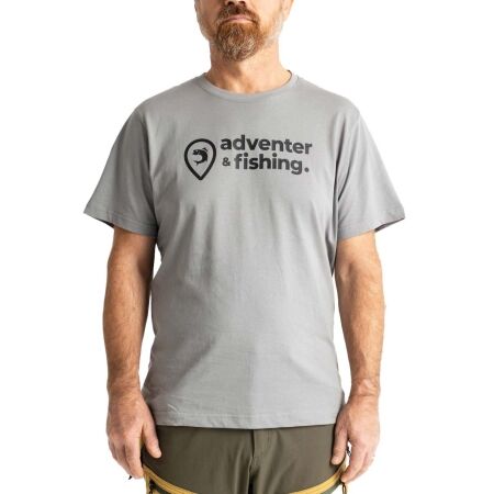 ADVENTER & FISHING COTTON SHIRT TITANIUM - Men’s T-Shirt