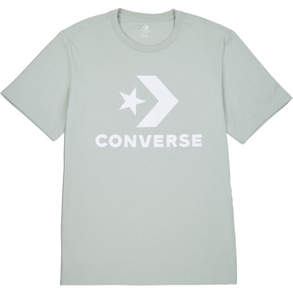 Converse STANDARD FIT CENTER FRONT LARGE LOGO STAR CHEV SS TEE Универсална тениска, светло-зелено, Veľkosť L