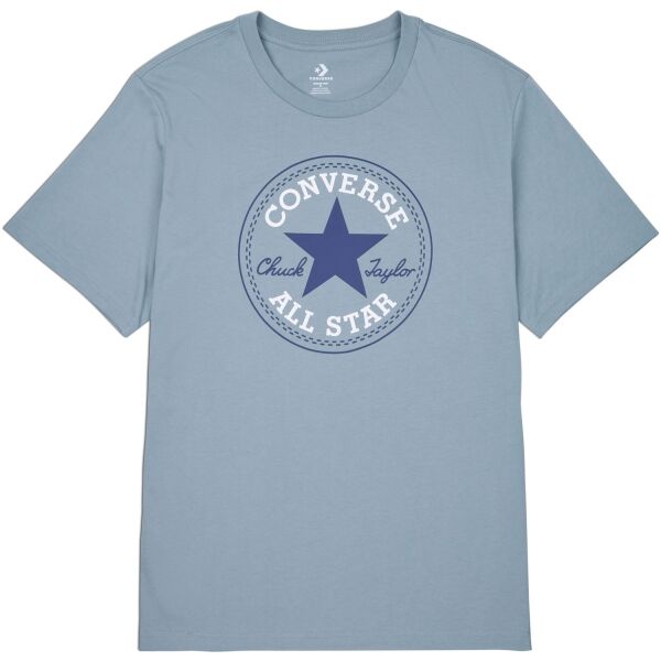 Converse STANDARD FIT CENTER FRONT CHUCK PATCH CORE TEE Unisex Shirt, Hellblau, Größe XL
