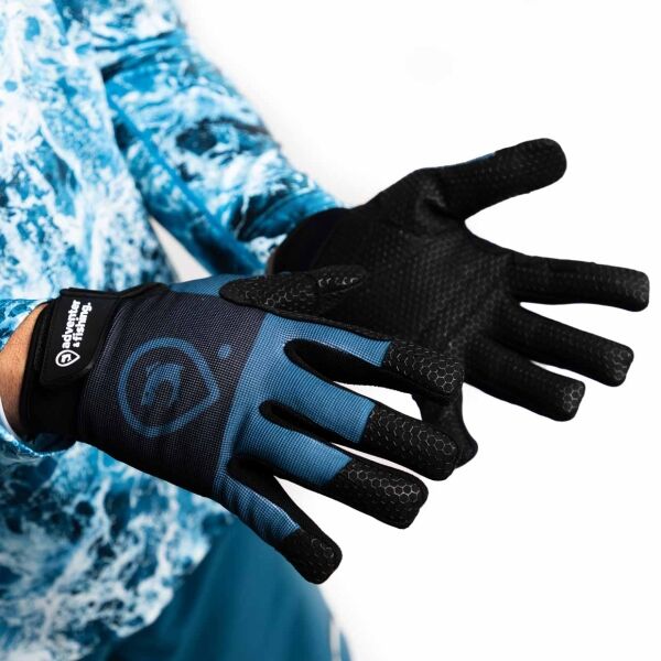 ADVENTER & FISHING PETROL Унисекс ръкавици за морски риболов, черно, Veľkosť M/L