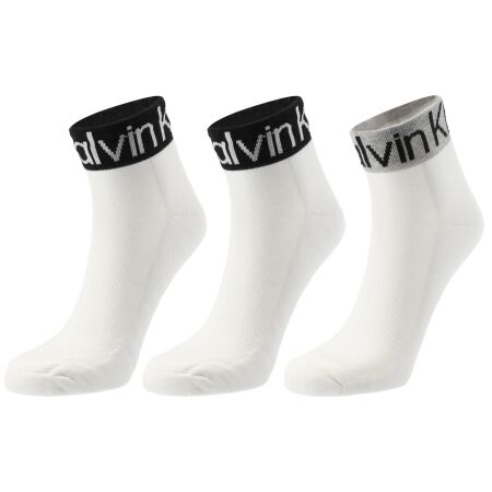 Calvin Klein QUARTER 3P LOGO WELT - Pánske ponožky