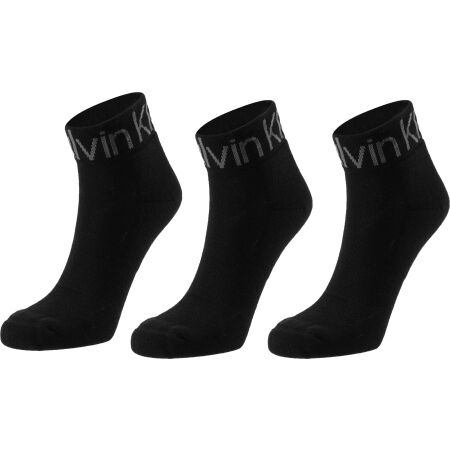 Calvin Klein QUARTER 3P LOGO WELT - Мъжки чорапи