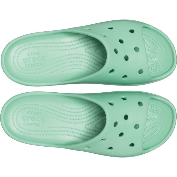 Crocs CLASSIC PLATFORM SLIDE Универсални чехли, светло-зелено, Veľkosť 39/40