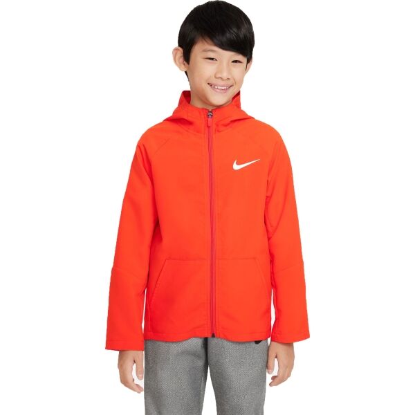 Nike NK DF WOVEN JACKET Fiú átmeneti kabát, narancssárga, méret L