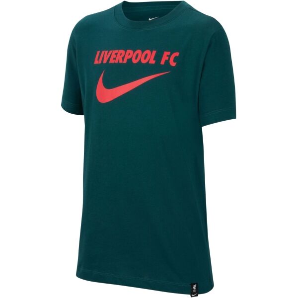 Nike LIVERPOOL FC SWOOSH Detské tričko, tmavo zelená, veľkosť