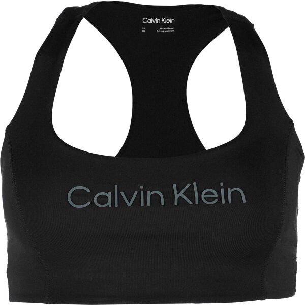 Calvin Klein ESSENTIALS PW MEDIUM SUPPORT SPORTS BRA Dámska športová Podprsenka, čierna, Veľkosť S